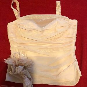 BCBG Rose corsage beautiful match with the skirt.